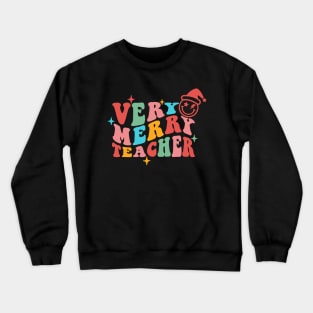 Very Merry Teacher Christmas Crewneck Sweatshirt